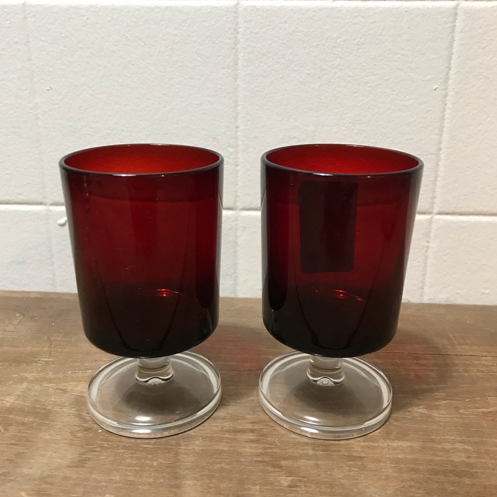 Vintage ruby glasses
